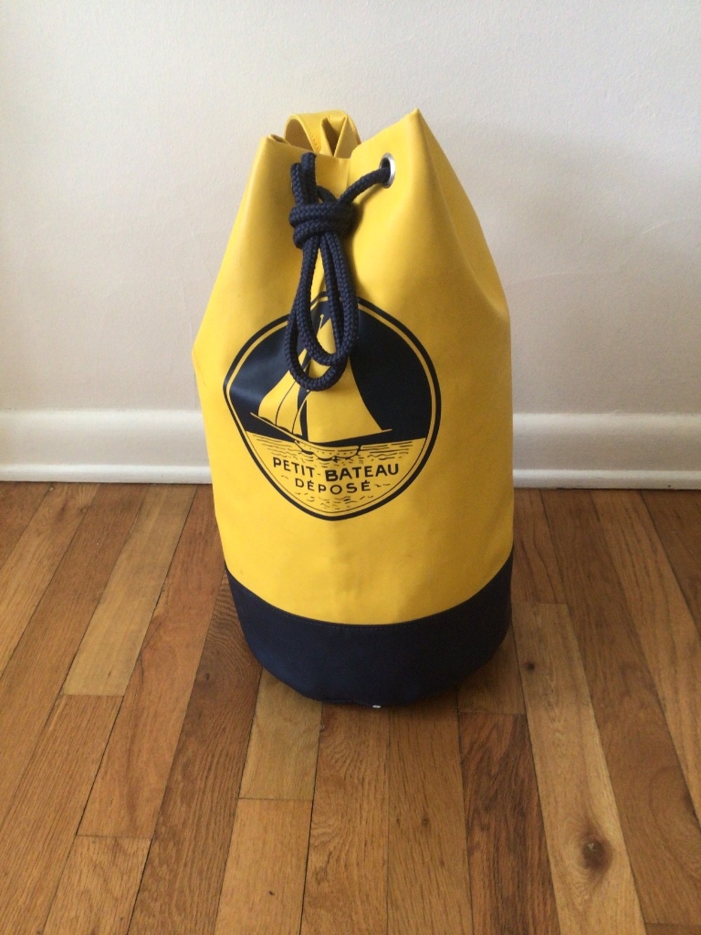 Petit Bateau - yellow and navy blue sailor bag
